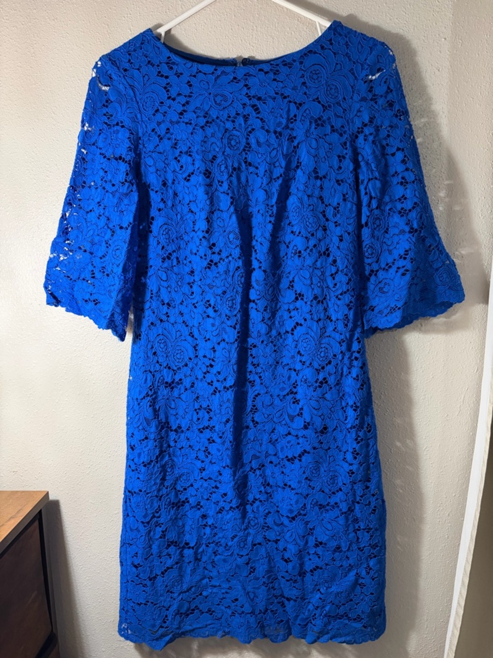 Ralph Lauren Royal Blue Lace Midi Dress